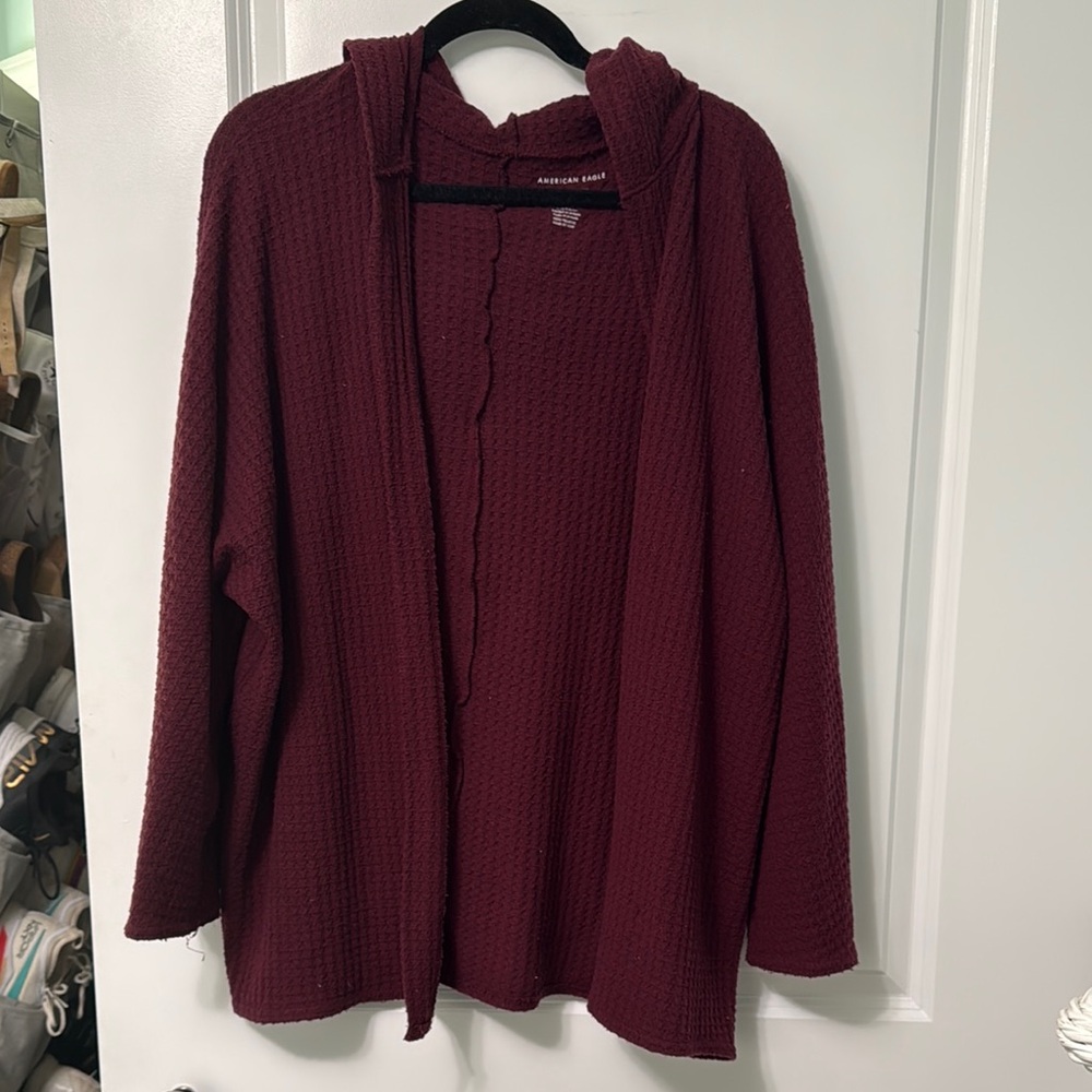 American Eagle Outfitters Women's Burgundy Sweater